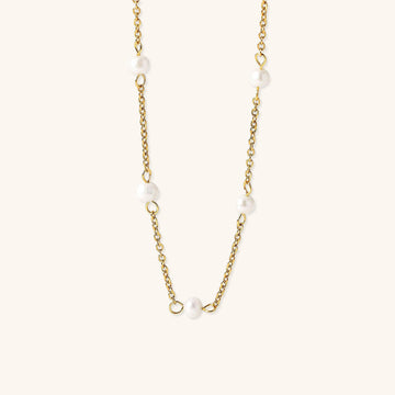 Nora Gold Pearl Necklace