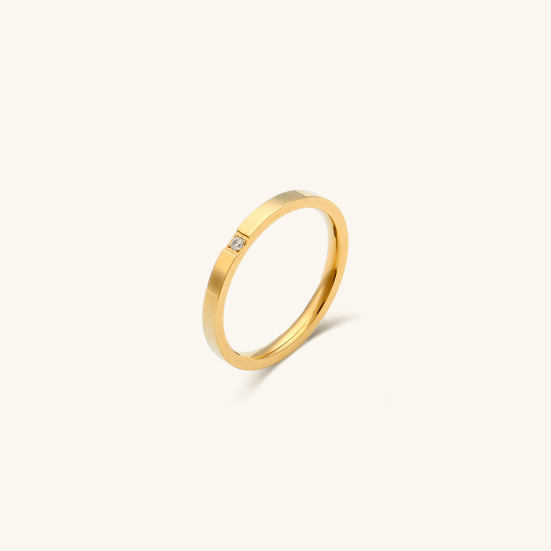 Anillo de oro con salvia