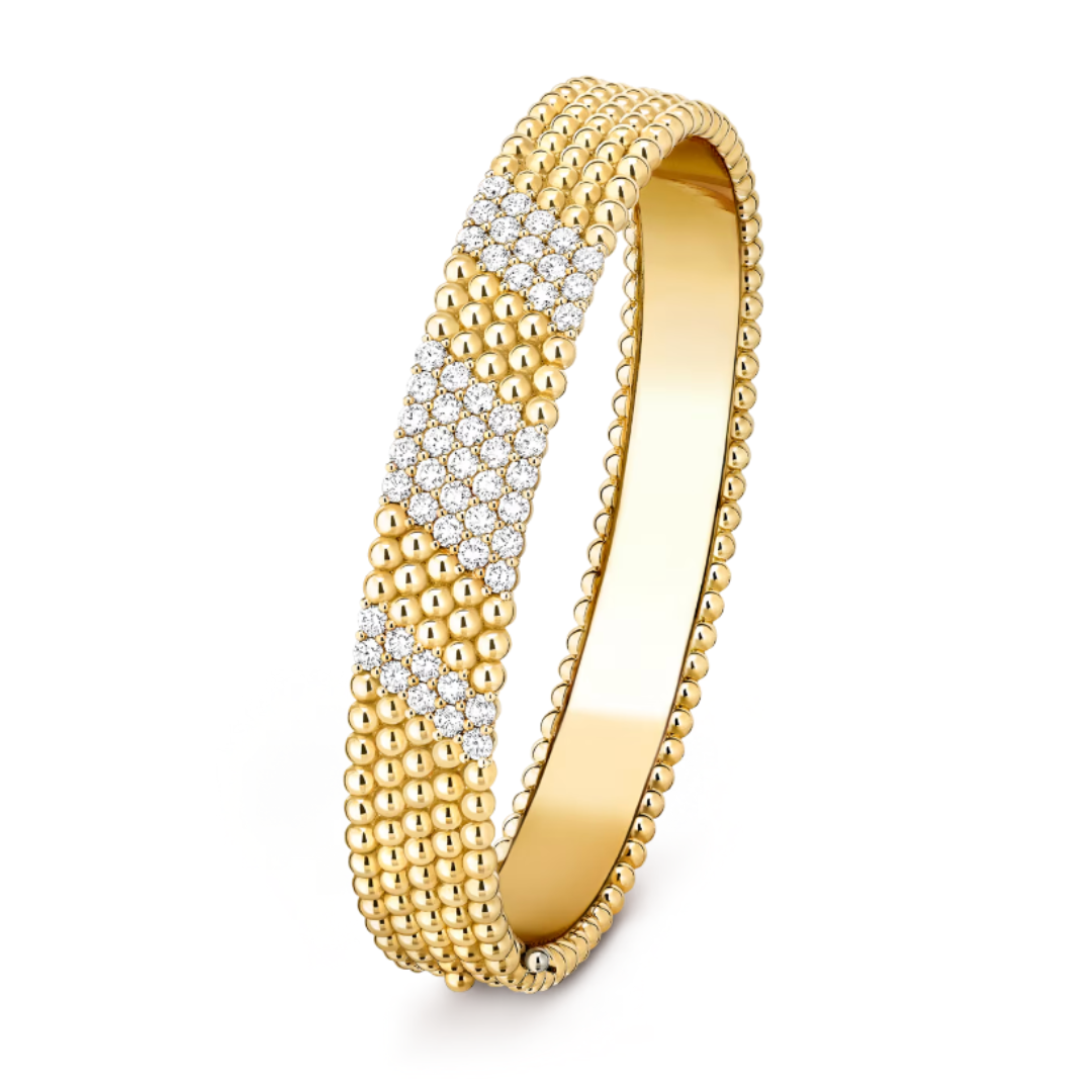 Brazalete de ámbar con felino - dorado