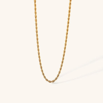 Calle Rope Chain Gold Necklace