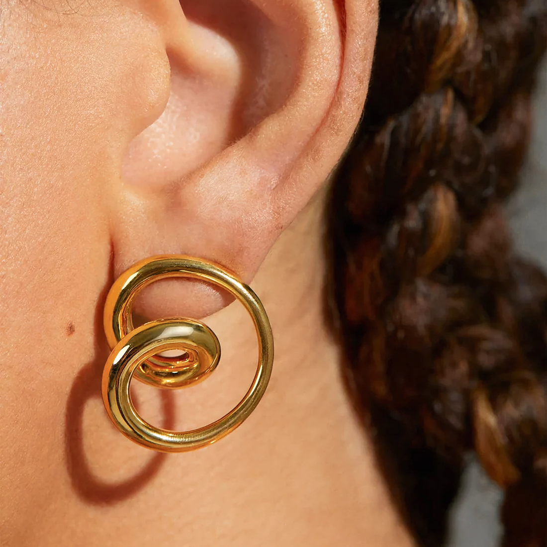 Angelique Golden Twist Earrings