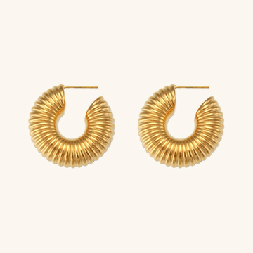 Aubrey Textured Gold Hoops