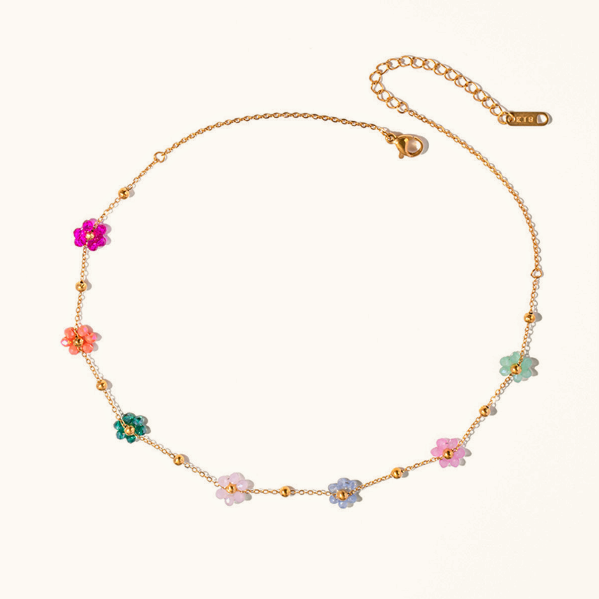 Azalea Floral Gold Necklace