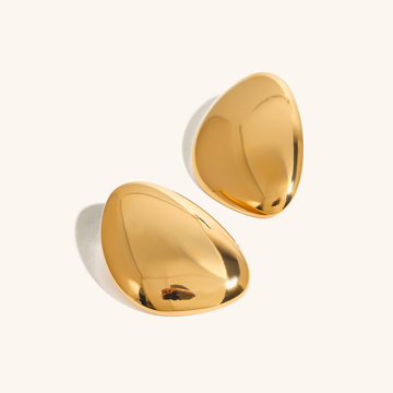Carrie Chunky Bean Gold Earrings