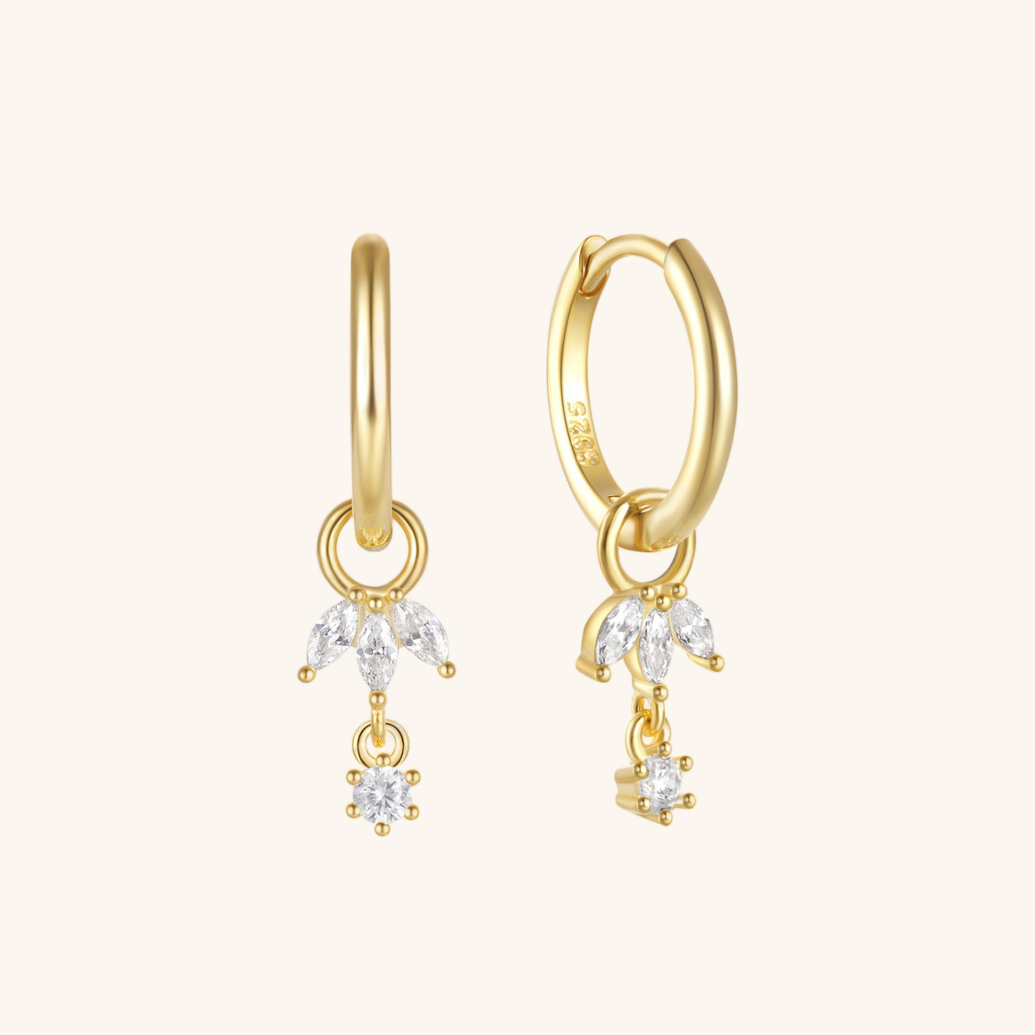 Brooke Removable Charm Hoops